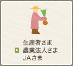 生産者さま／農業法人さま／JAさま　向けサービス