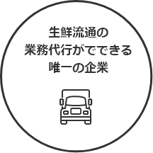 生鮮流通の業務代行がでできる唯一の企業